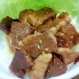 飛騨牛のサイコロステーキ丼(＾＾）韓国風